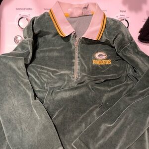 Vintage Velvet Green Bay Packers Men's Green Sweater